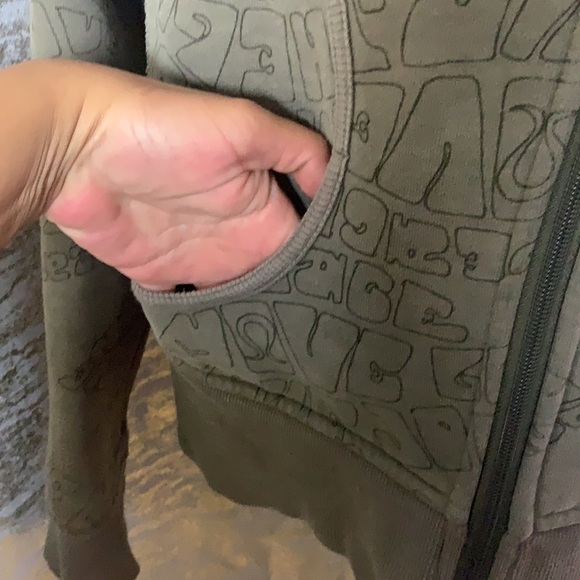 Lululemon Hunter Green Love & Peace Revolution Hoodie Size 6 - Picture 5 of 12